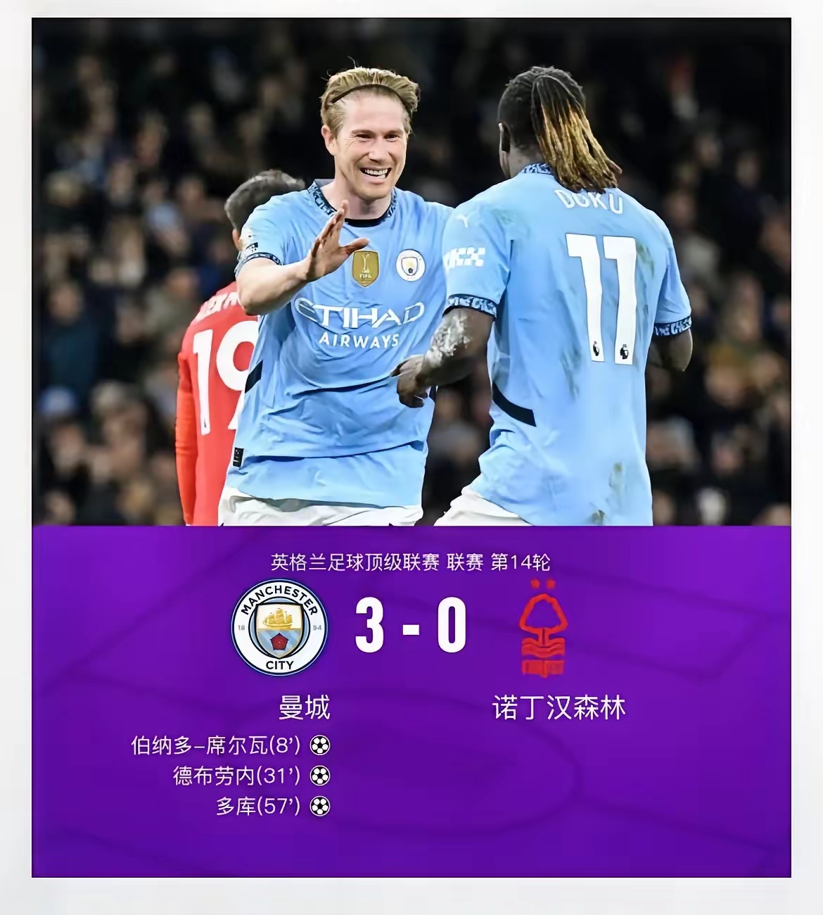 曼城中场大脑状态高涨，制定全场的简单介绍